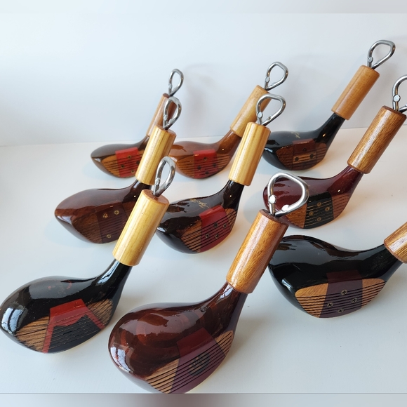 3er Set Golf Schlüsselanhänger - Personalisierte Golfschläger & Bälle Deko